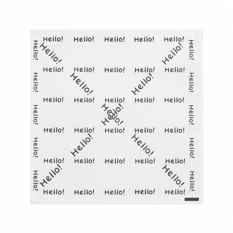 "Hello" English-text paper-bag design
