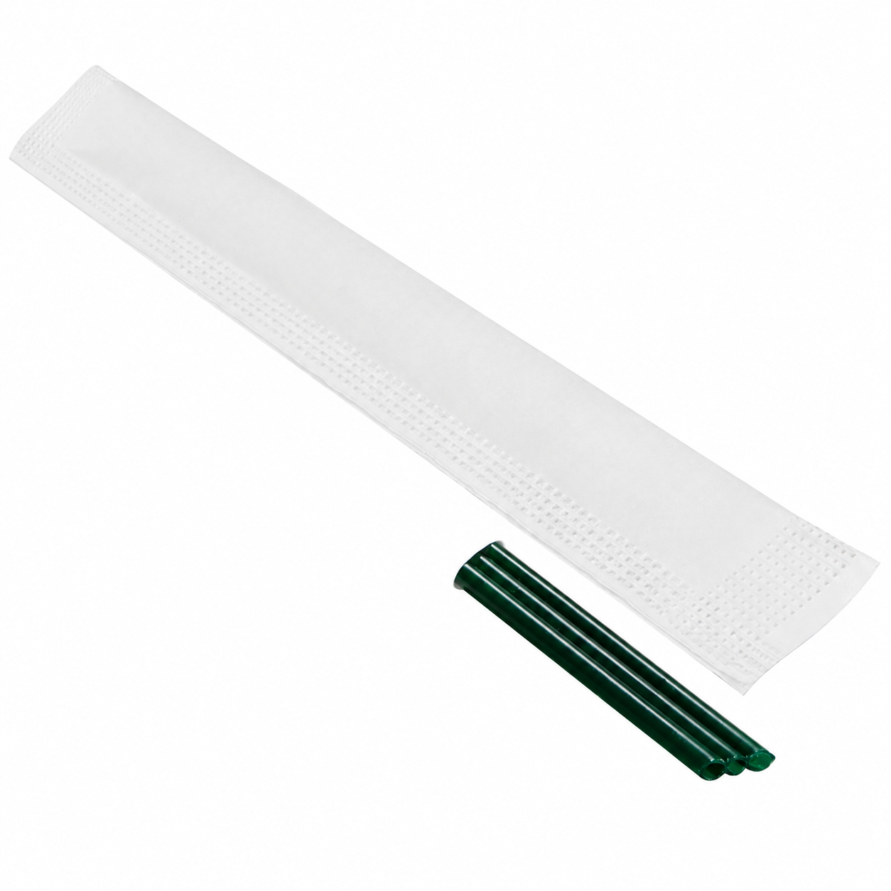 23 cm PP Three-Hole Angled Straw, Dark Green, 100 pcs