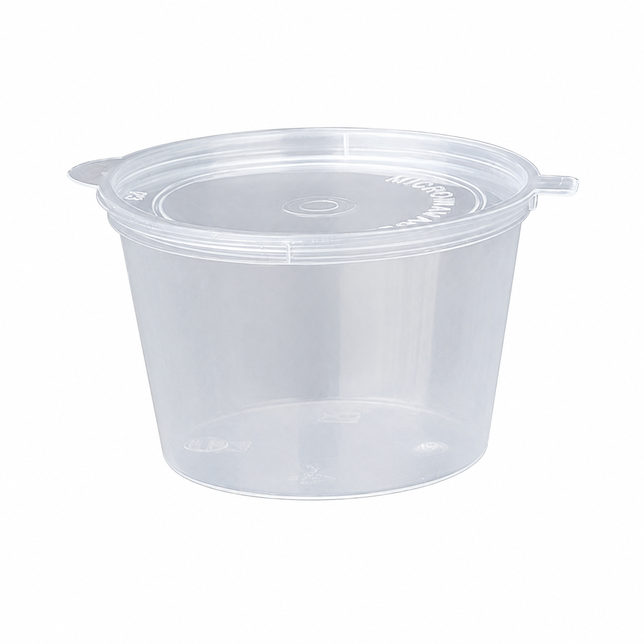 Disposable Sauce Cup 3oz, Hinged (attached lid), tall version