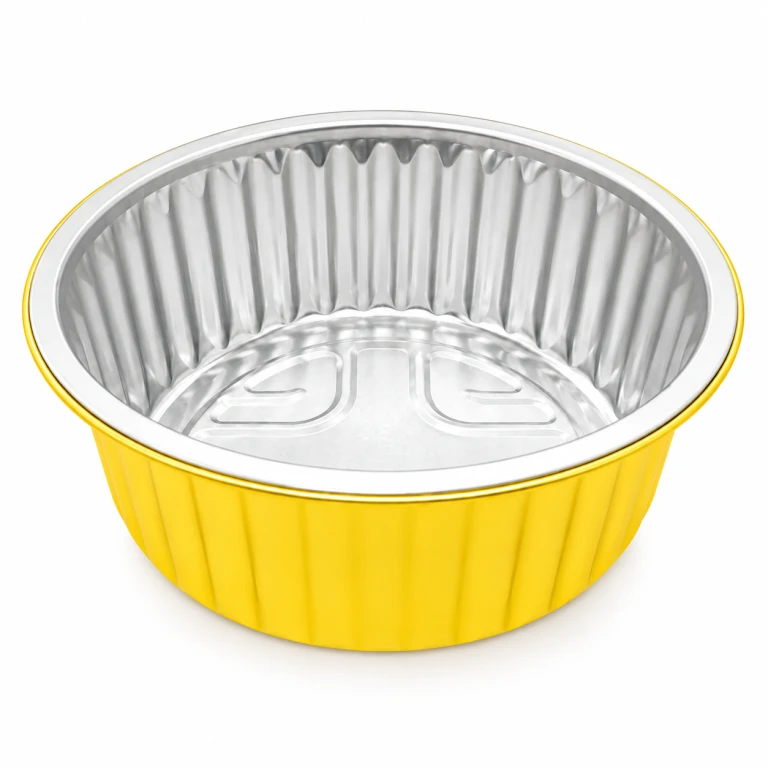 Aluminium Foil Round Container 825ml (16cm dia) with PP lid