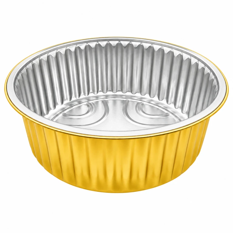 Aluminium Foil Round Container 4000ml (28cm dia) with PP lid
