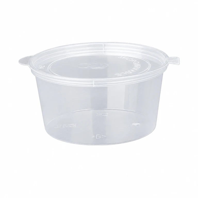 Disposable Sauce Cup 4oz, Hinged (attached lid)