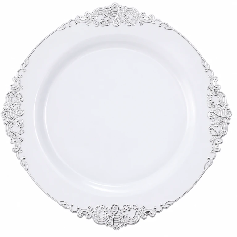 7.5-inch PS Embossed Dragon Pattern Plate