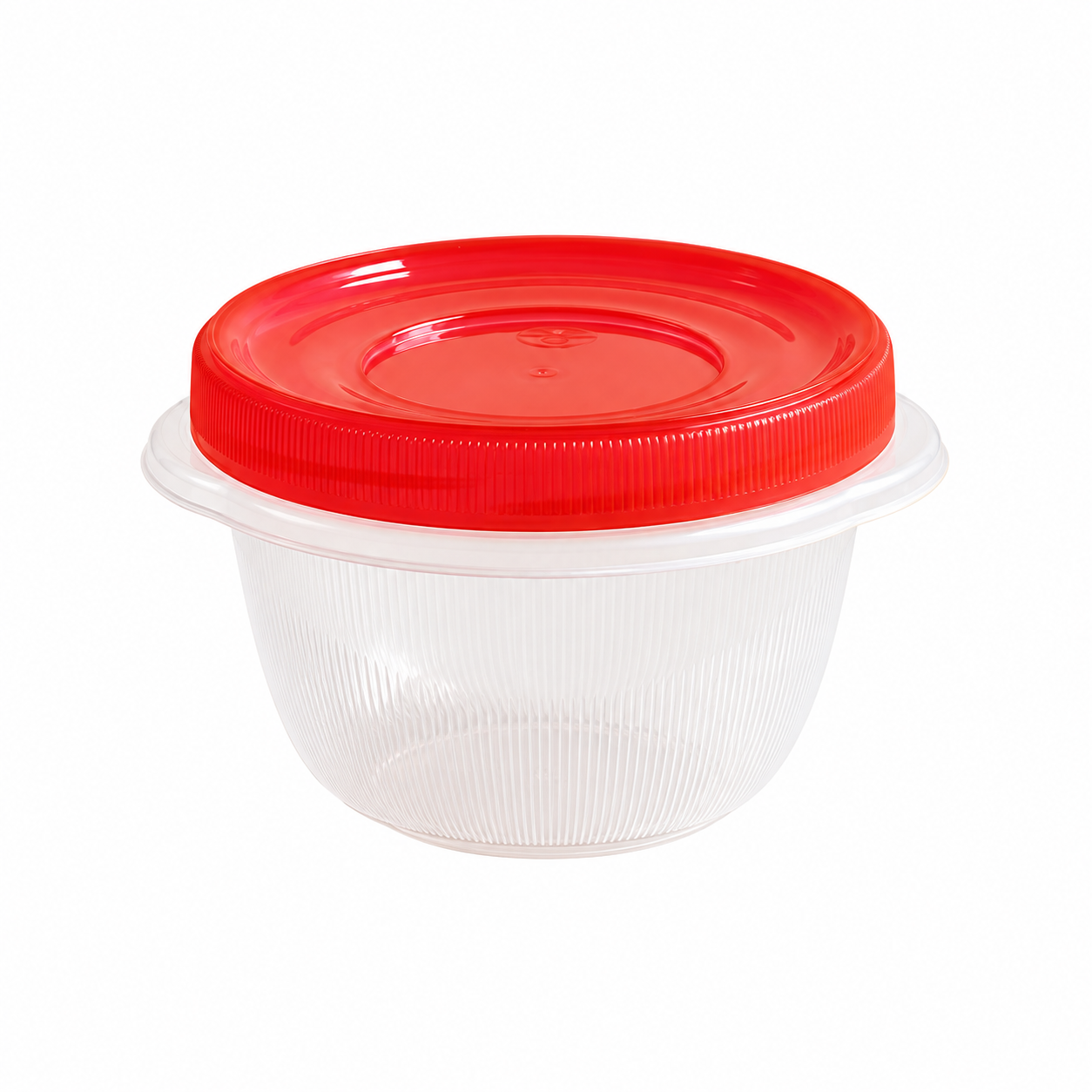 470ml soup cup (clear base, red lid)