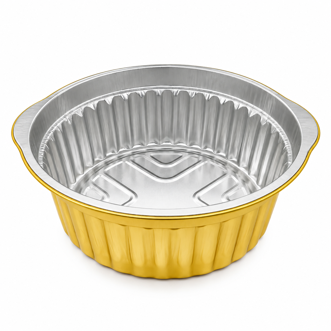 Aluminium Foil Round Container 4000ml (29.1cm dia) (twin-handle) with foil lid