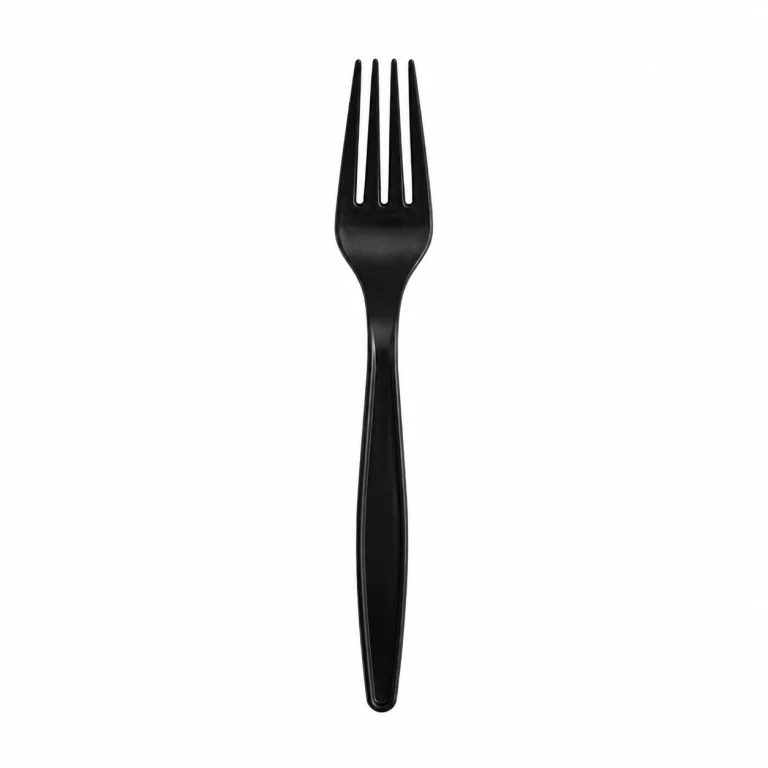 Corn Starch Black Fork 7 inch, bulk packed