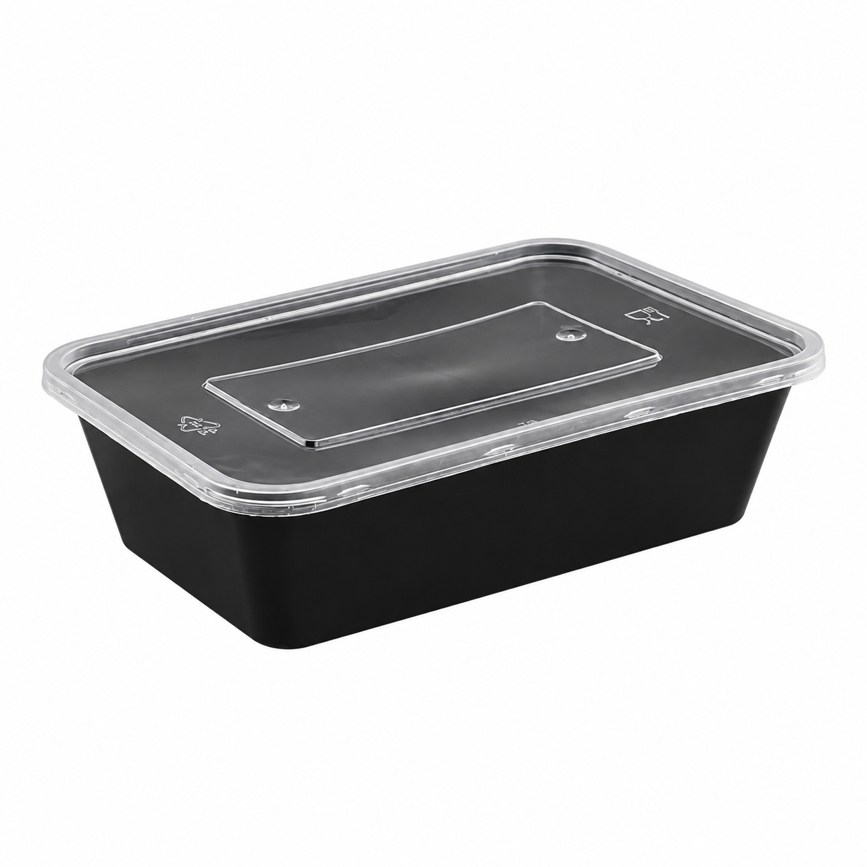 650ml reinforced rectangular container (black)
