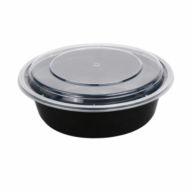 28oz American Style Export Round Bowl with Clear Lid