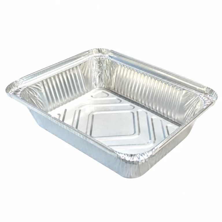 Aluminium Foil Square Container 220 1100ml, with clear plastic lid