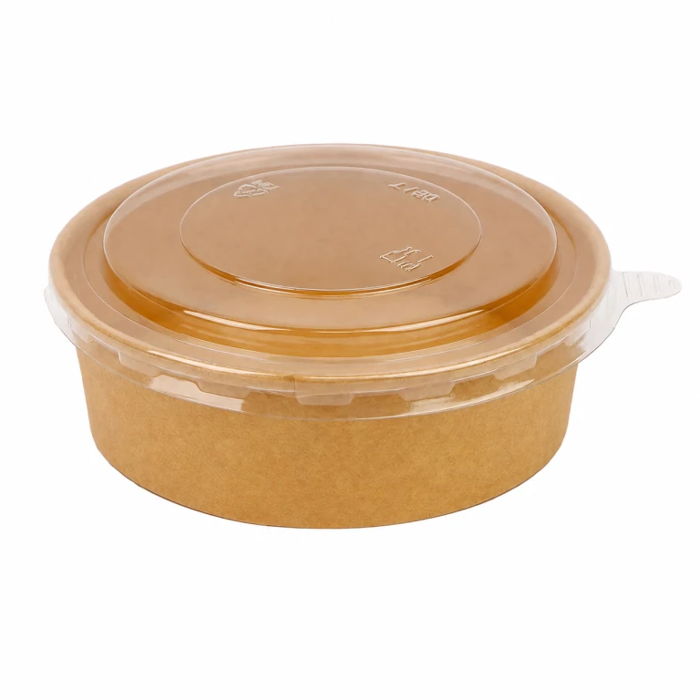 Kraft Paper Bowl 500ml with PET lid