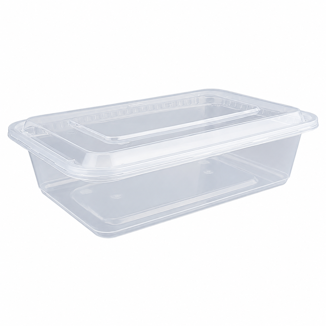1200ml disposable plastic meal box with transparent bottom and cover