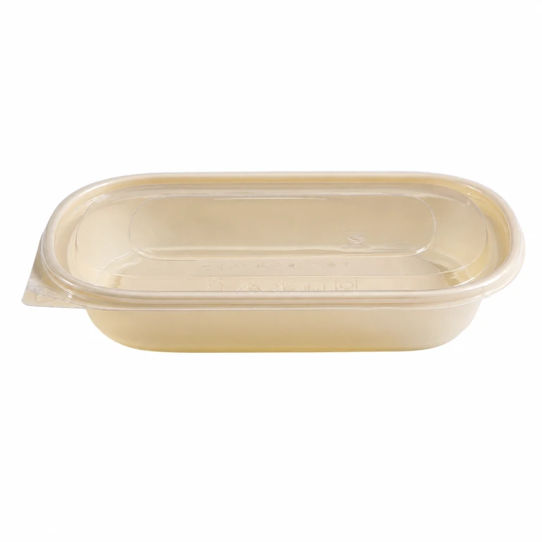 single-compartment container 650 with matching high-clarity PET lid
