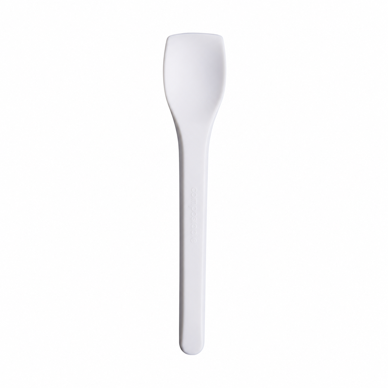 PLA White Ice Cream Spoon, bulk packed