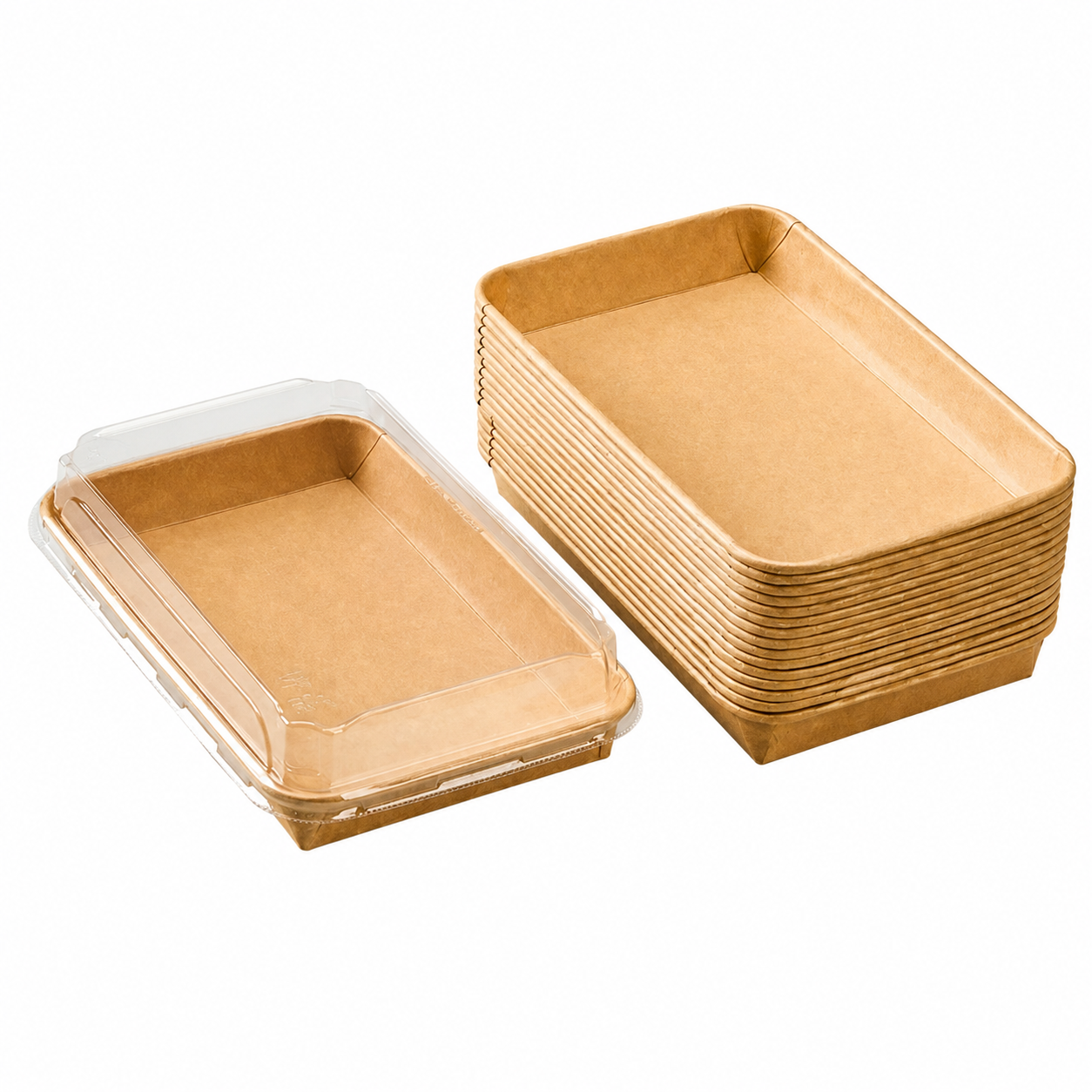No. 7 Kraft Sushi Box with High Lid