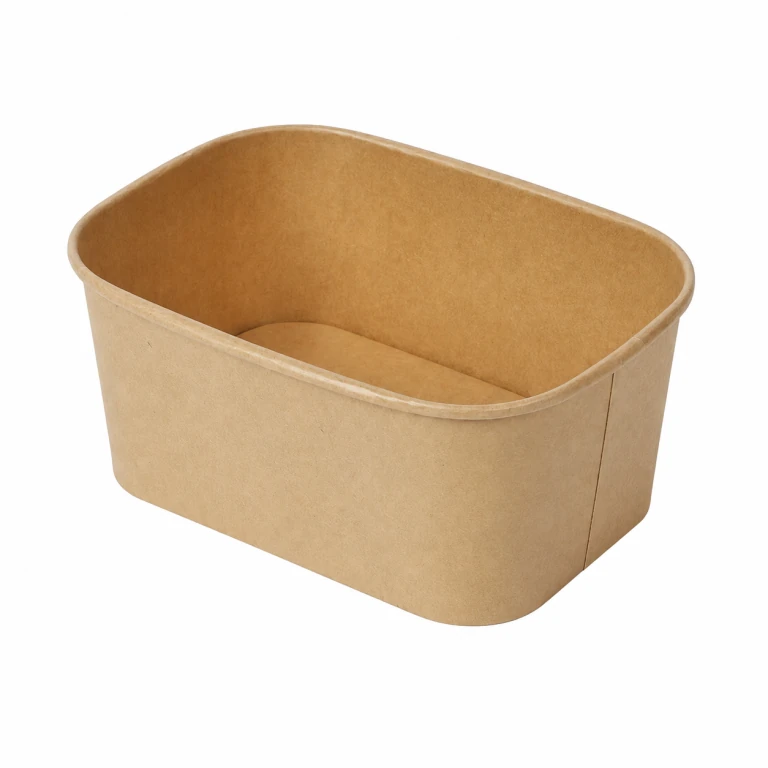 natural kraft paper rectangular container 880ml (lid not included)