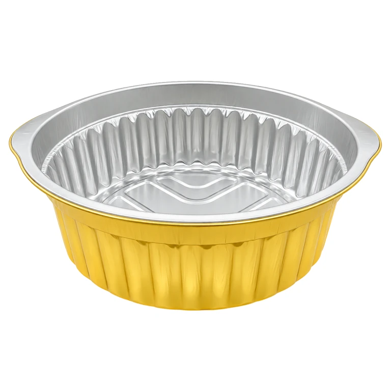 Aluminium Foil Round Container 3500ml (29.1cm dia) (twin-handle)