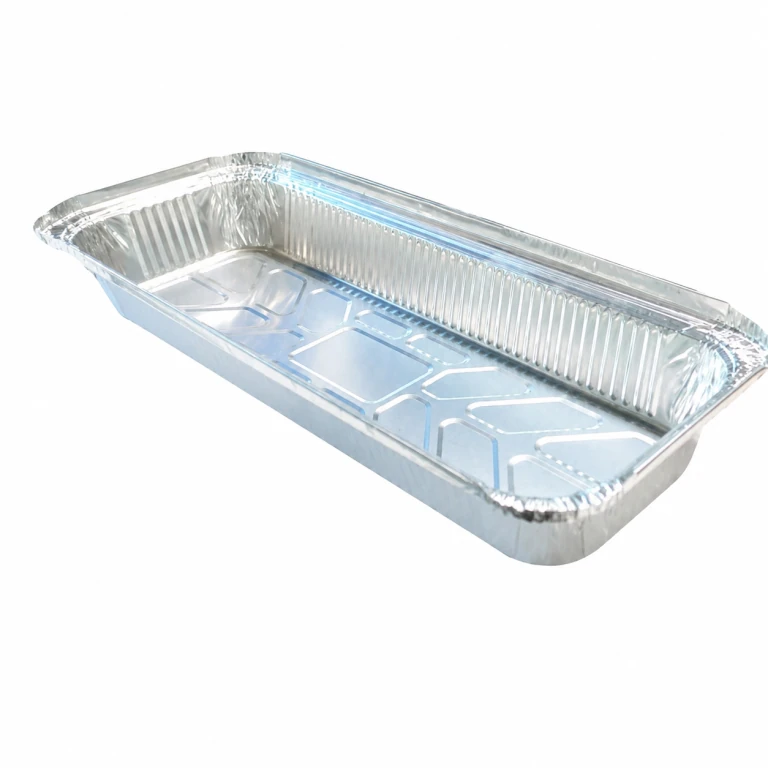 Aluminium Foil Square Container 350 1350ml, with foil-laminated paper lid