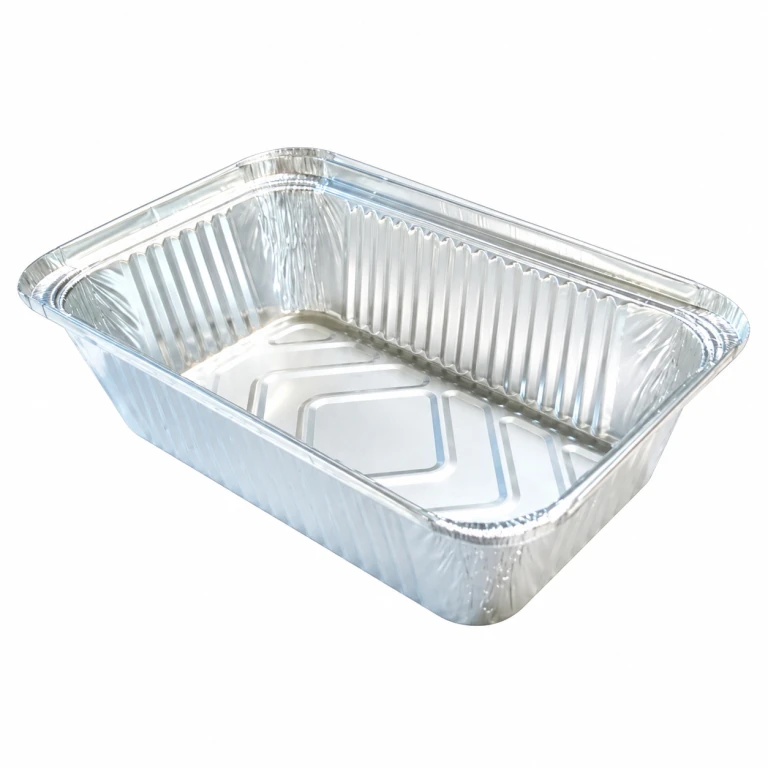 Aluminium Foil Deep Square Container 2515, with foil-laminated paper lid