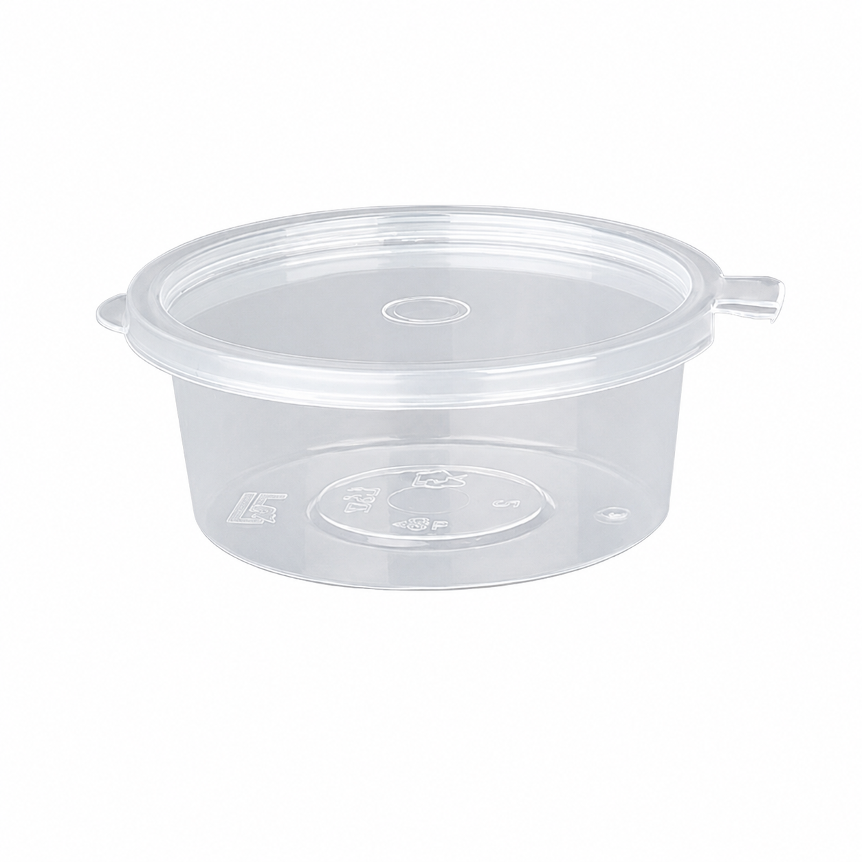 Disposable Sauce Cup 1.5oz, Hinged (attached lid)
