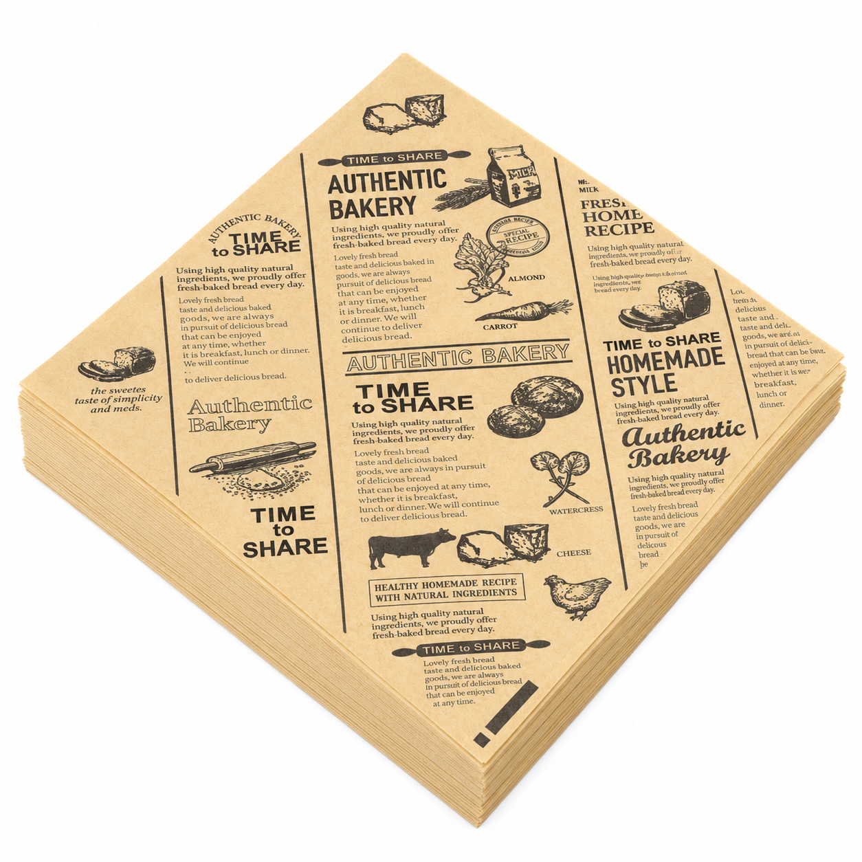 good-luck kraft paper angled paper-bag design