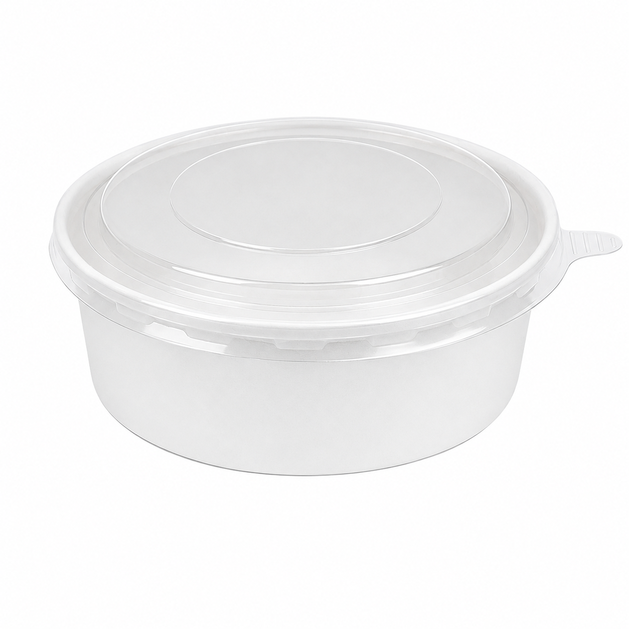 500ml White Cardboard Bowl with PET Lid