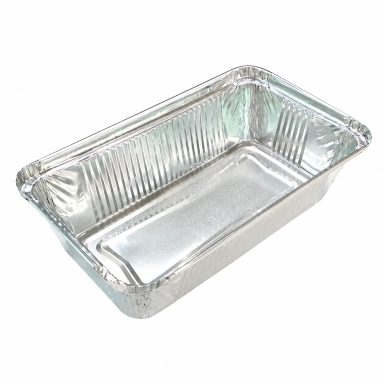 Aluminium Foil Square Container 216 750ml, with foil-laminated paper lid