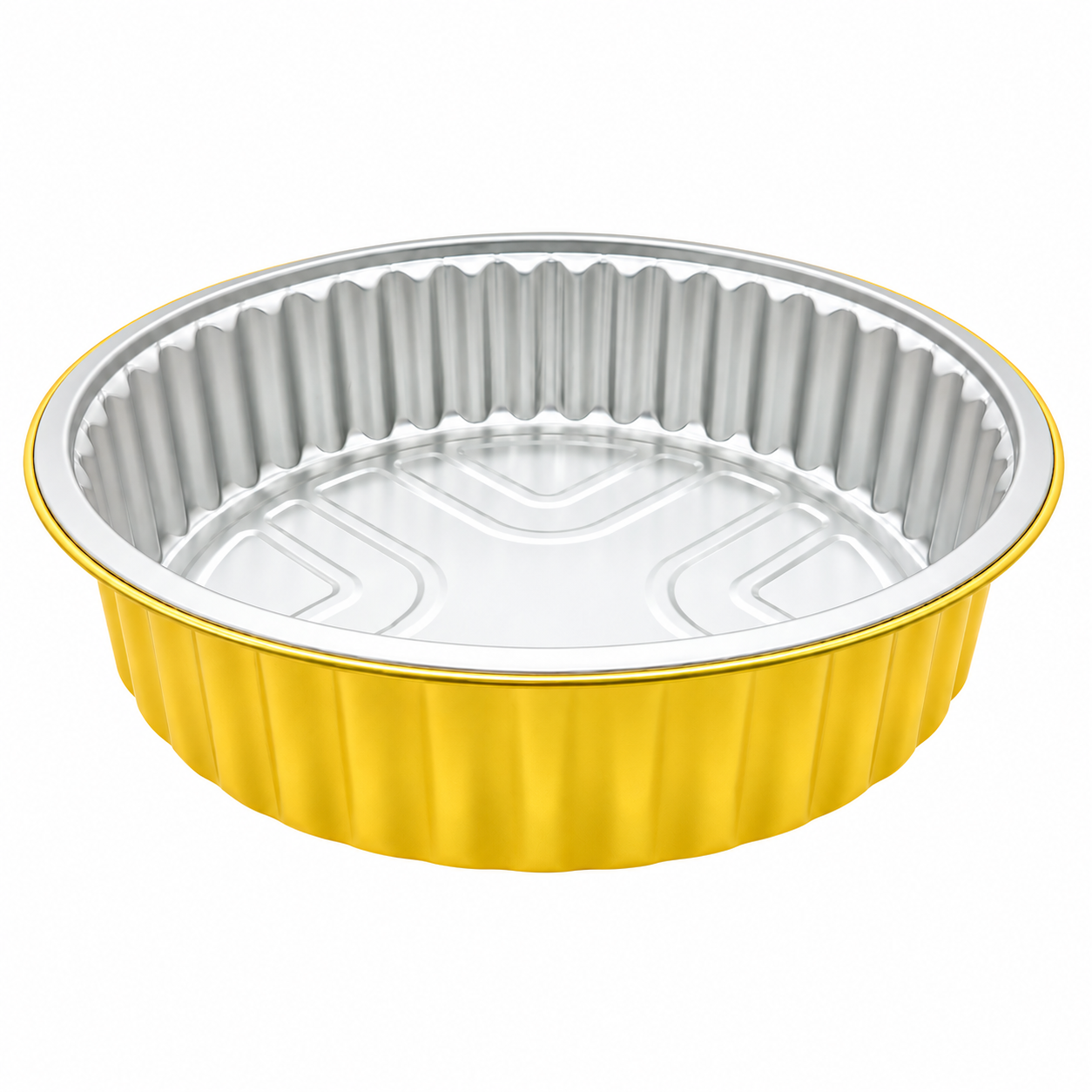 Aluminium Foil Round Container 2000ml (25cm dia) with foil lid