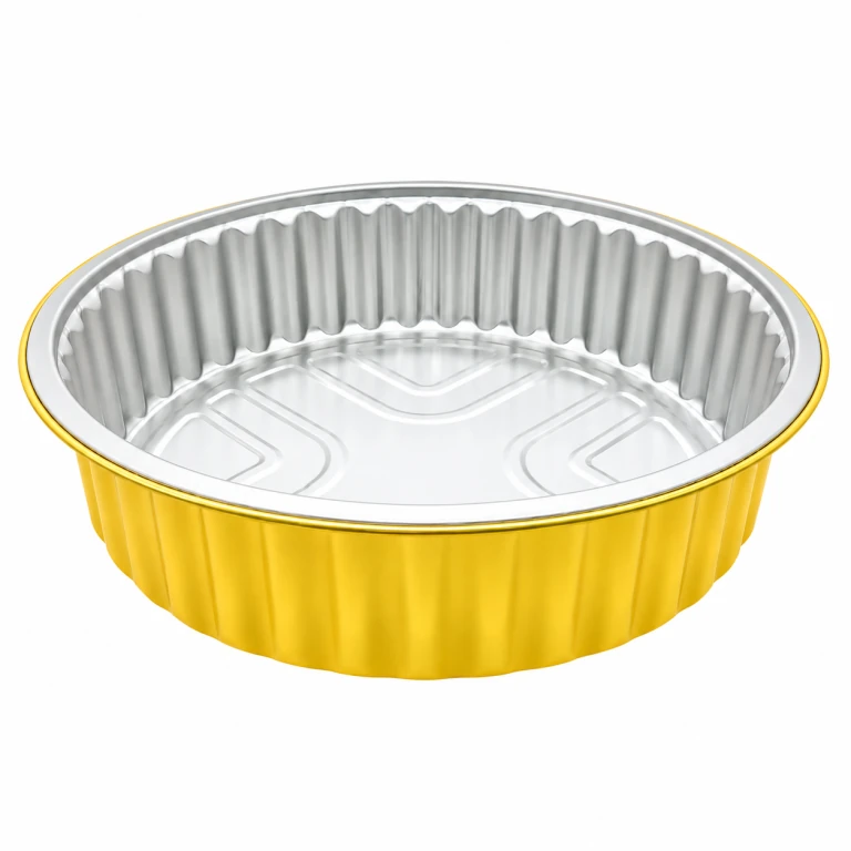 Aluminium Foil Round Container 2000ml (25cm dia) with foil lid
