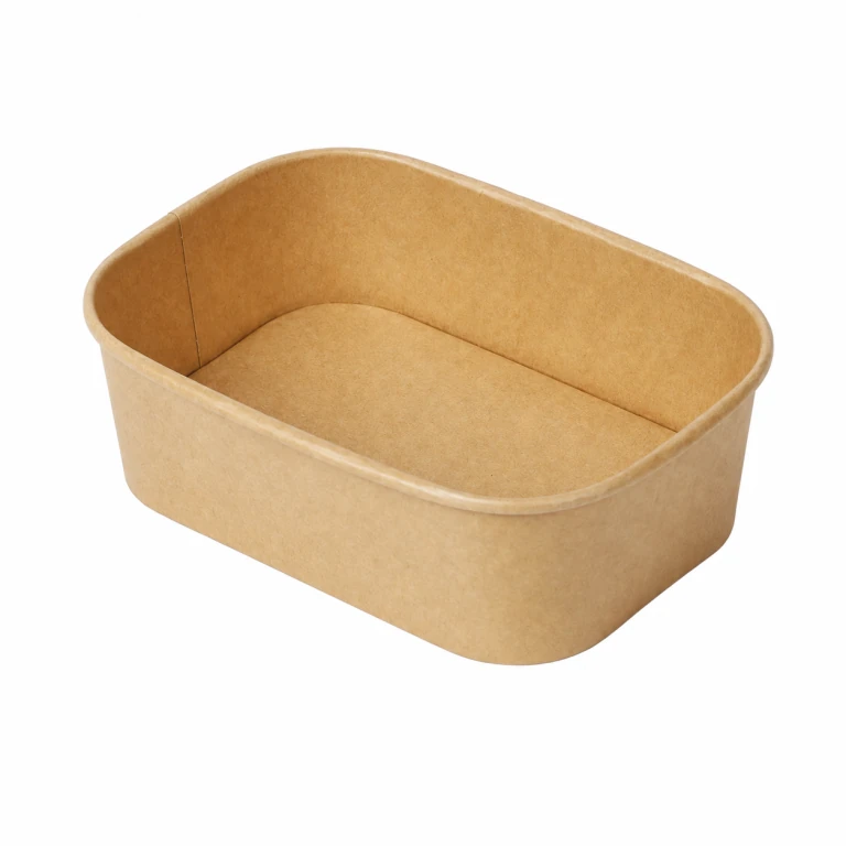 natural kraft paper rectangular container 650ml (lid not included)