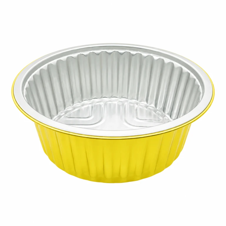 Aluminium Foil Round Container 1130ml (18cm dia) with foil lid