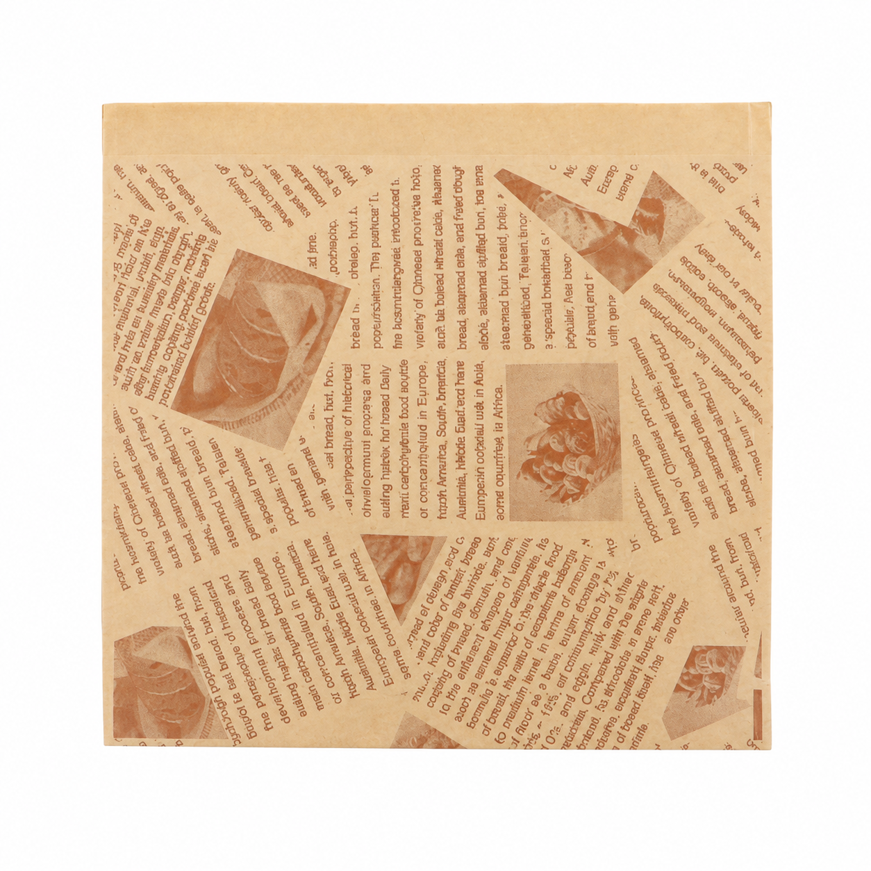 English-text kraft-paper bag design