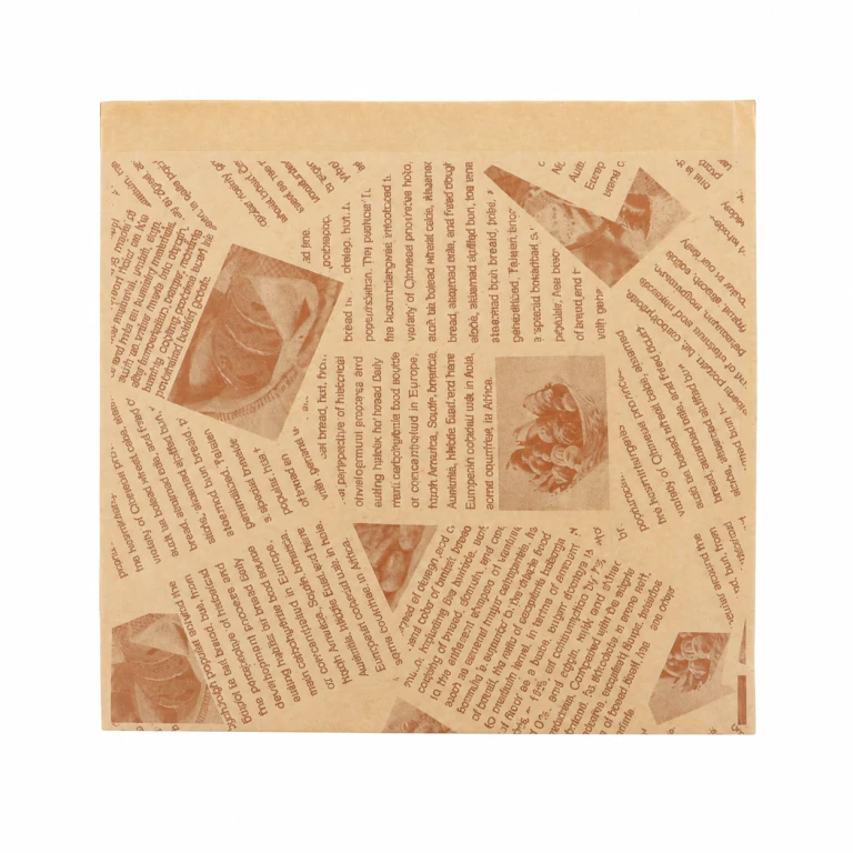 English-text kraft-paper bag design