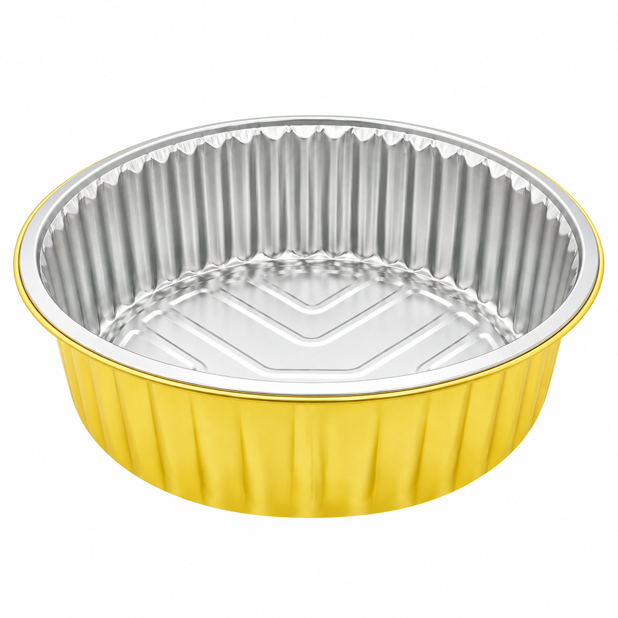 Aluminium Foil Round Container 2500ml (25cm dia) with foil lid