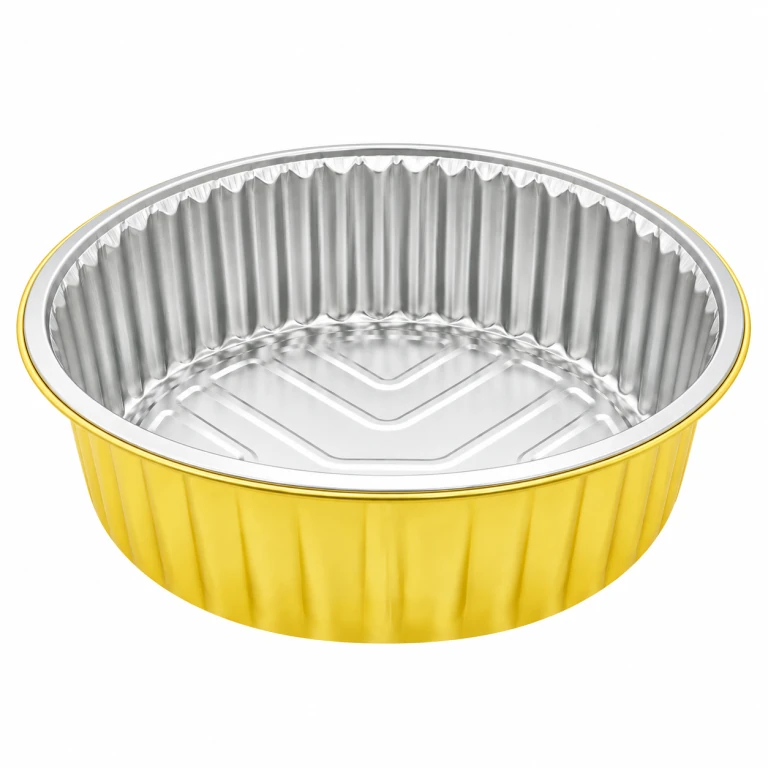 Aluminium Foil Round Container 2500ml (25cm dia) with foil lid