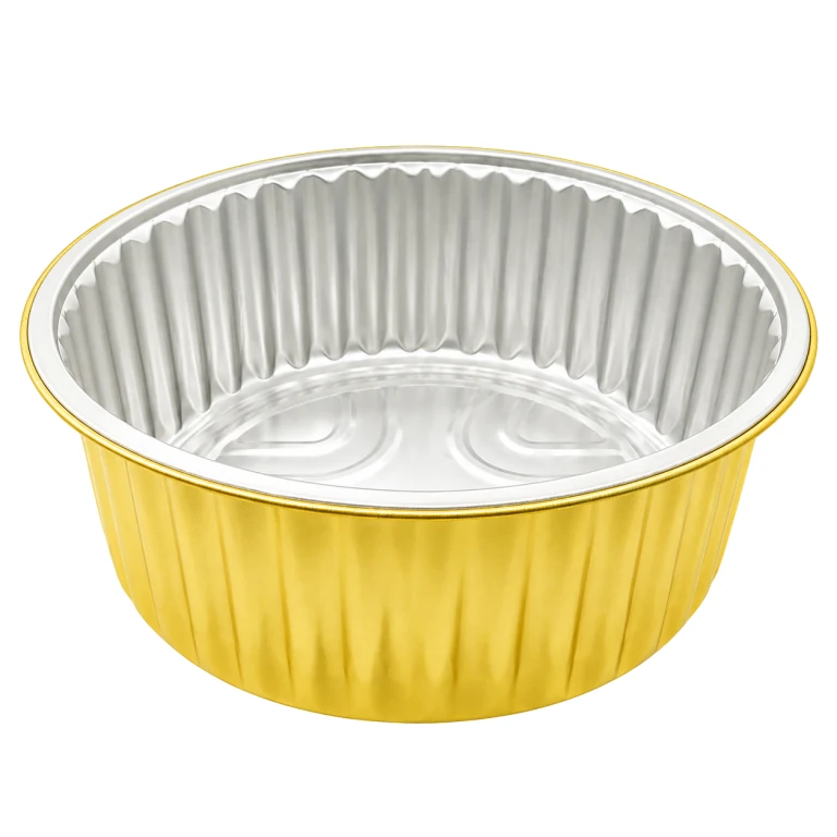 Aluminium Foil Round Container 3000ml (25cm dia) with foil lid