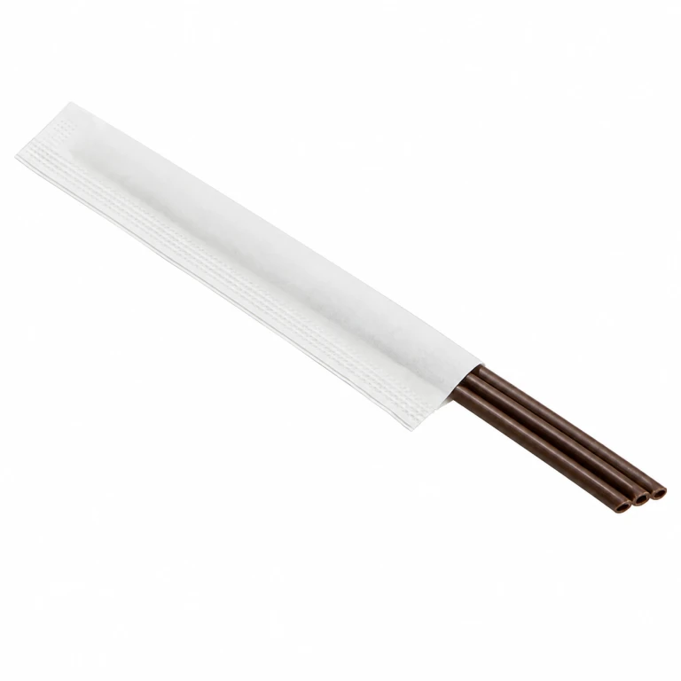 23 cm Degradable Three-Hole Angled Straw, Coffee, 100 pcs