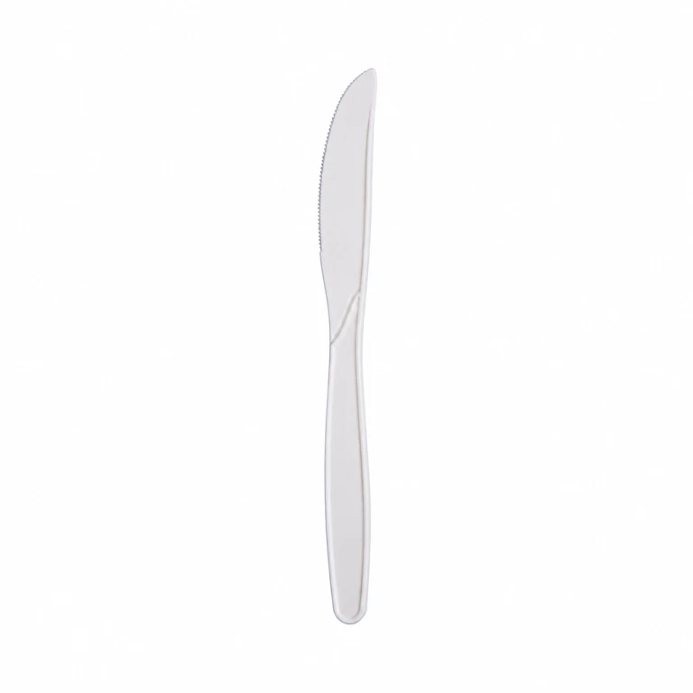 Corn Starch White Knife 6 inch, bulk packed