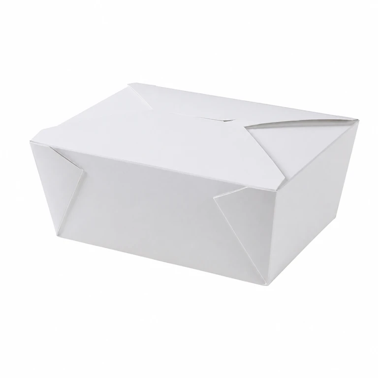 White Cardboard Lunch Box 4# 3000ml