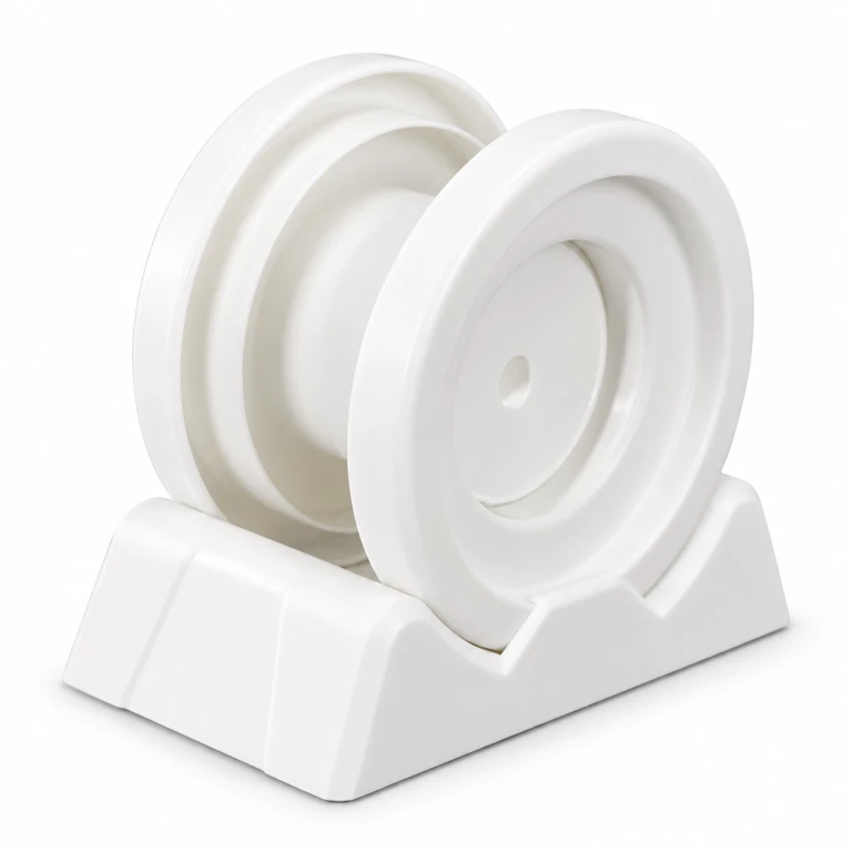 White Dispenser Base for Easy-Tear Seal Labels