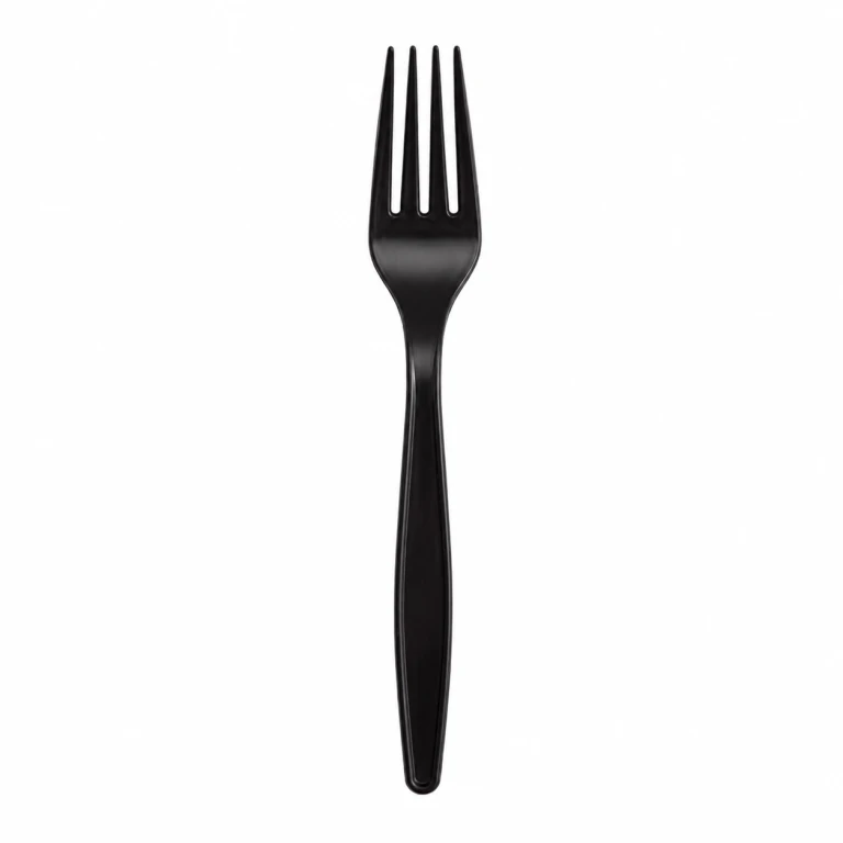 Corn Starch Black Fork 6 inch, bulk packed