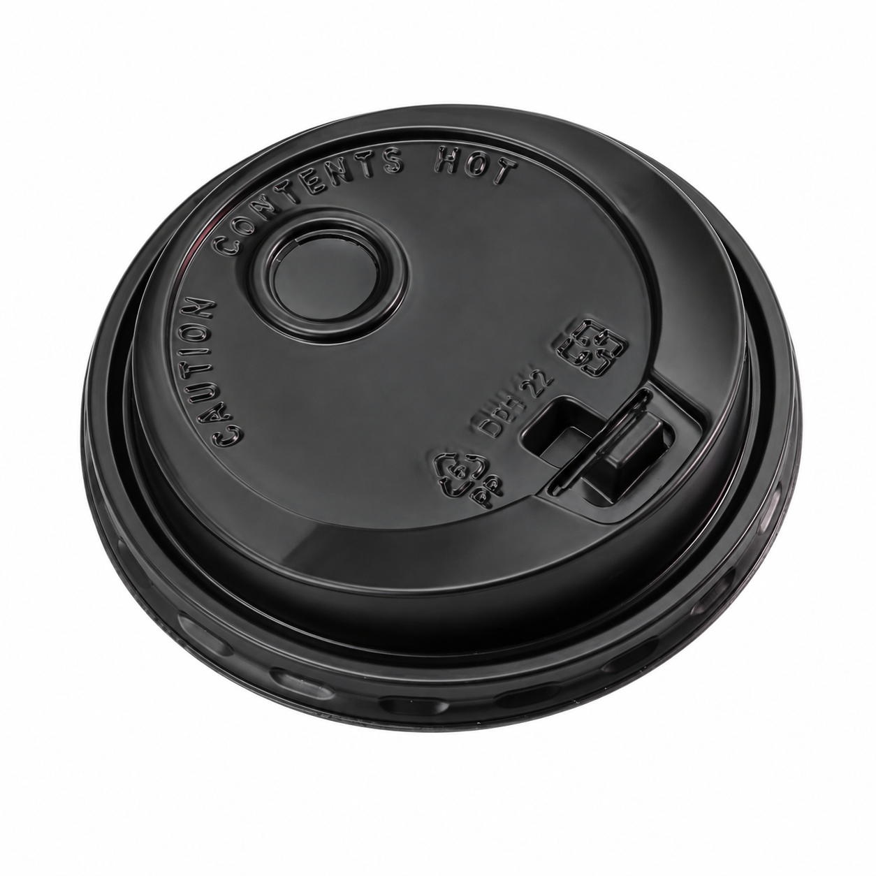 90mm Matte Black Double Hole Lid