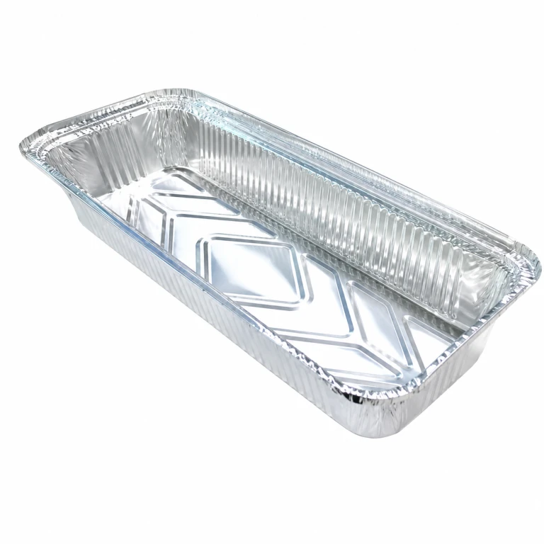 Aluminium Foil Square Container 400 2400ml, with foil-laminated paper lid