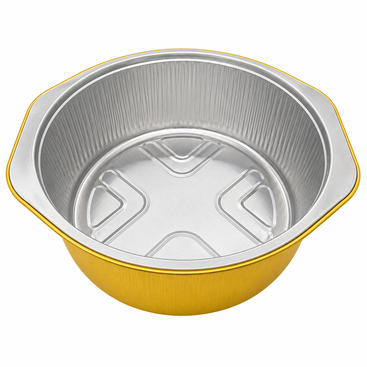 Aluminium Foil Round Container 1430ml (20.7cm dia) (twin-handle) with PP lid