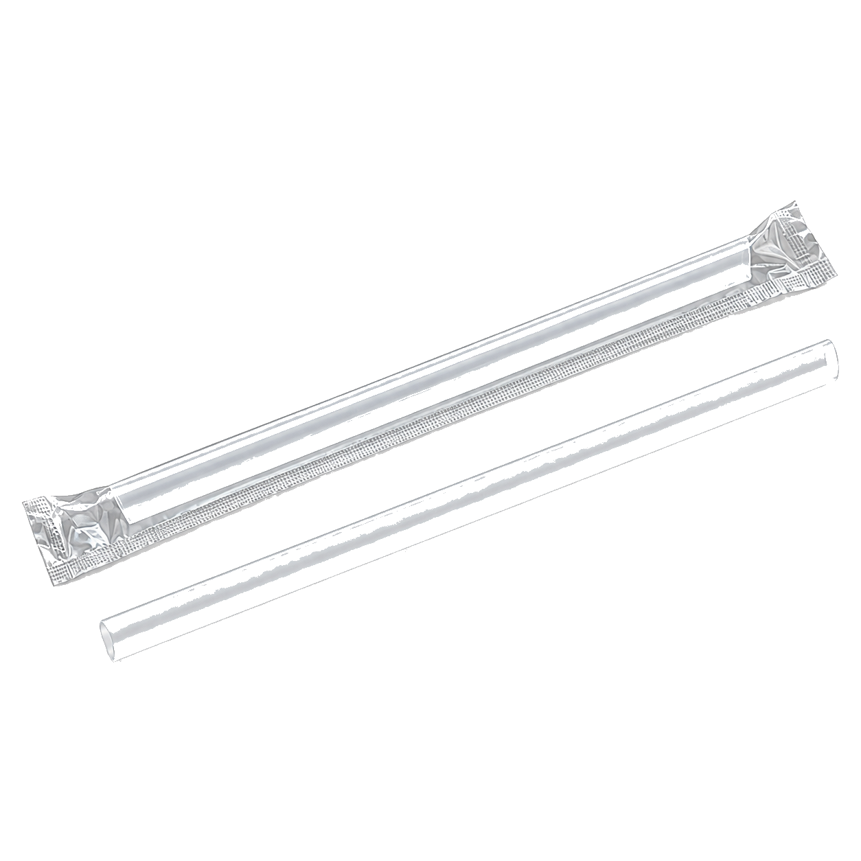 26cm Thick Transparent Straw in Clear Plastic Sleeve