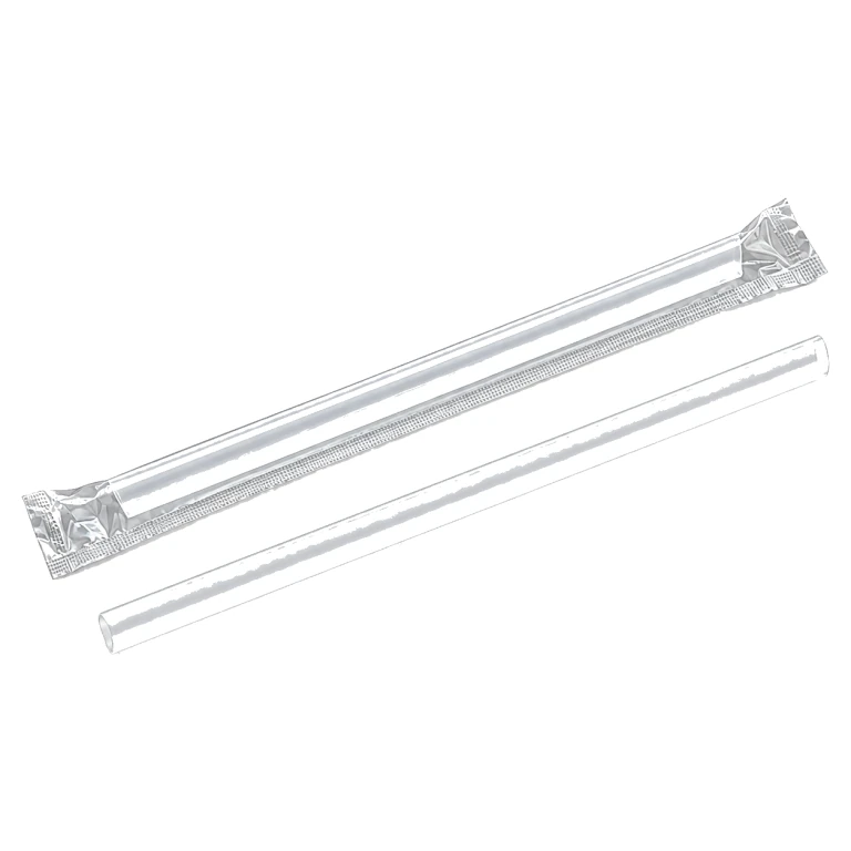 26cm Thick Transparent Straw in Clear Plastic Sleeve