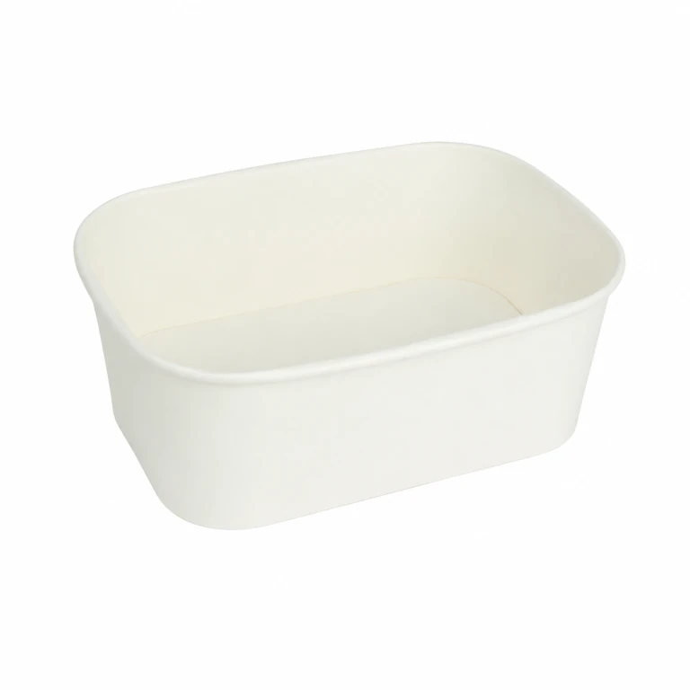White Card Rectangular Takeaway Box 850ml