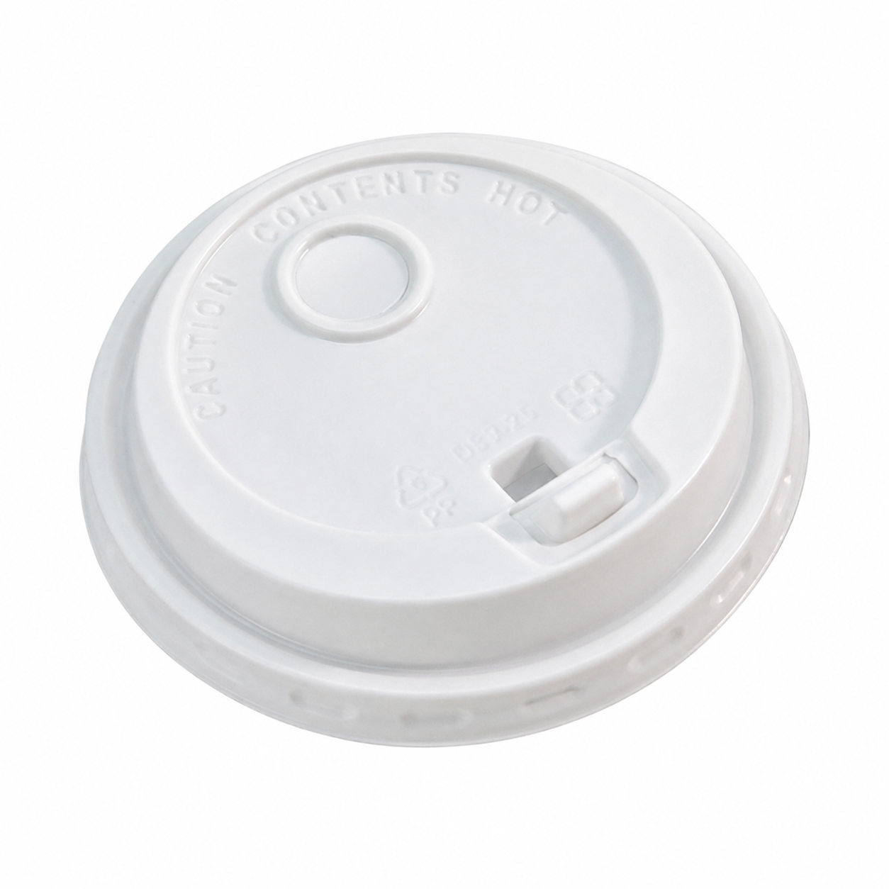 90mm Matte White Double Hole Lid