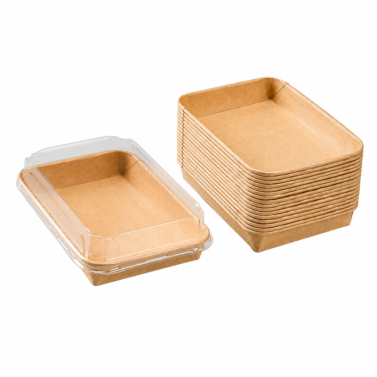 No. 5 Kraft Sushi Box with High Lid