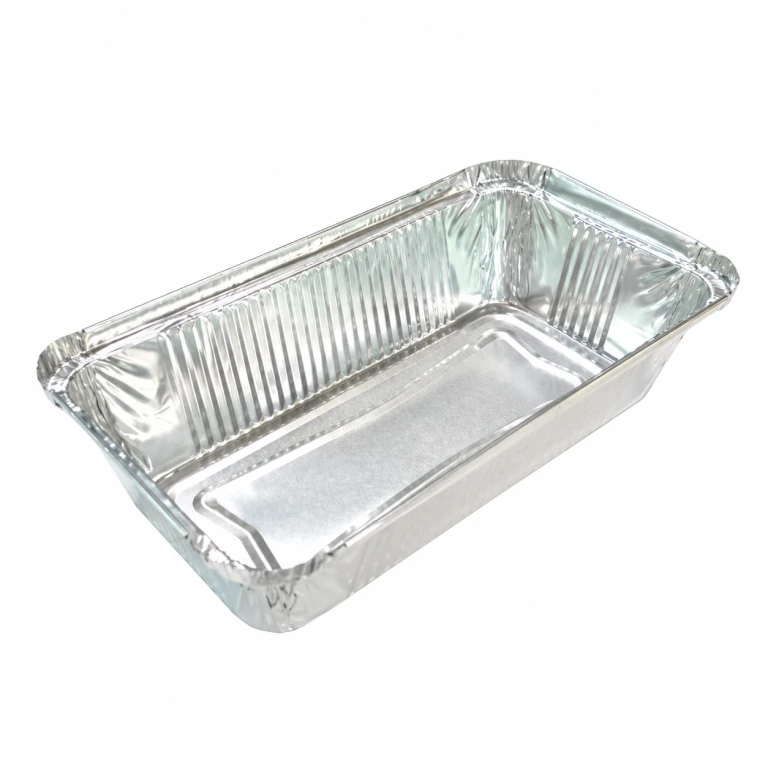 Aluminium Foil Square Container 216 750ml, with clear plastic lid
