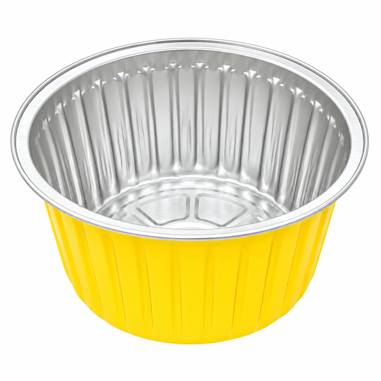 Aluminium Foil Round Container 620ml (14cm dia) with foil lid